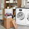 Natural Wicker Laundry Hamper With Removable Liner And PU Leather Handles 72L